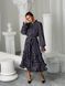 Chiffon midi dress with frills Tyu-Tyu! XS navy blue in floral print