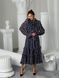 Chiffon midi dress with frills Tyu-Tyu! XS navy blue in floral print