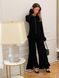 Set (flared pants and cardigan) Tyu-Tyu! S black with ruffles and detachable collar
