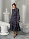Chiffon midi dress with frills Tyu-Tyu! XS navy blue in floral print