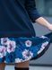 Съемная юбочка из велюра к платью-конструктору AIRDRESS Тю-Тю! XXS синяя в цветочек