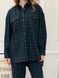 Shirt oversize Boyfriend's Tyu-Tyu! One size green in navy blue and red tartan