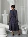 Chiffon midi dress with frills Tyu-Tyu! XS navy blue in floral print