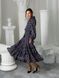 Chiffon midi dress with frills Tyu-Tyu! XS navy blue in floral print