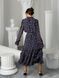 Chiffon midi dress with frills Tyu-Tyu! XS navy blue in floral print