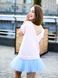 Constructor-dress pink Airdress with removable blue skirt