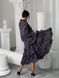 Chiffon midi dress with frills Tyu-Tyu! XS navy blue in floral print
