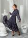 Chiffon midi dress with frills Tyu-Tyu! XS navy blue in floral print