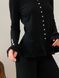 Set (flared pants and cardigan) Tyu-Tyu! S black with ruffles and detachable collar