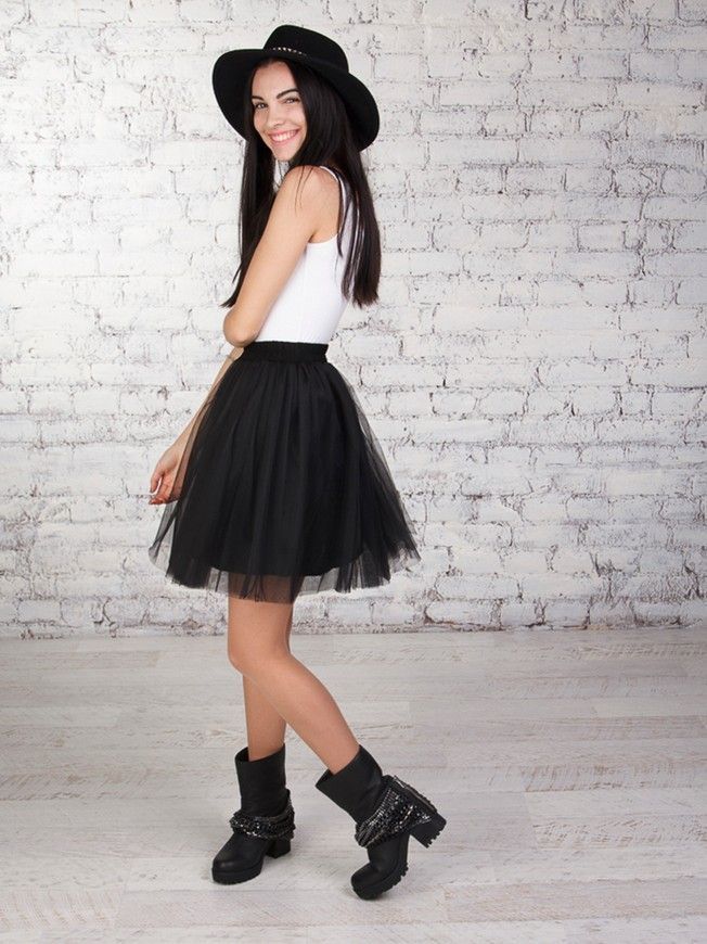 Black Tulle skirt Airskirt mini