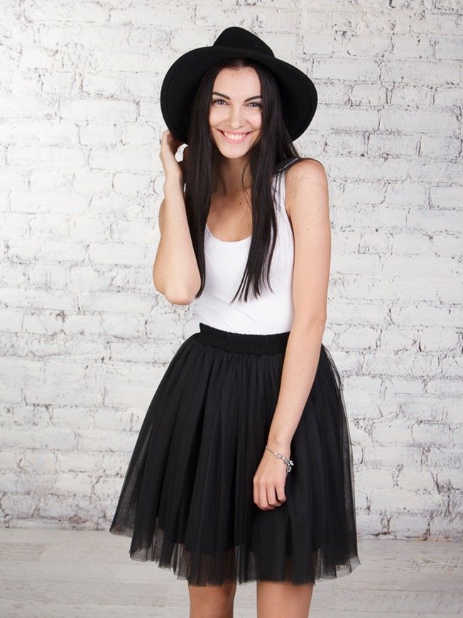 Black Tulle skirt Airskirt mini