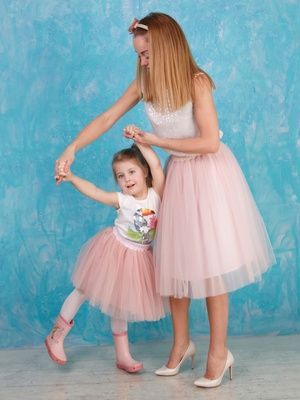 Комплект юбок-пачек AIRSKIRT Family Look Розовая пудра