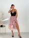 Blush Pink Tulle skirt with ruffle AIRSKIRT