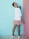 Constructor-dress white Airdress with removable blush pink skirt
