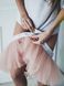 Constructor-dress white Airdress with removable blush pink skirt