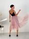 Blush Pink Tulle skirt with ruffle AIRSKIRT