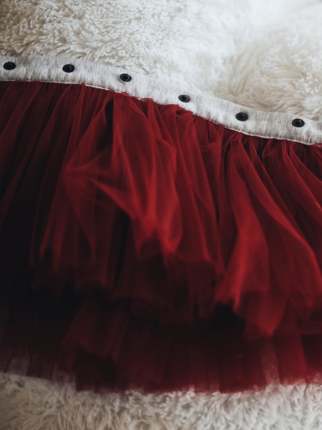 Платье-конструктор AIRDRESS серое со съемной красной юбкой