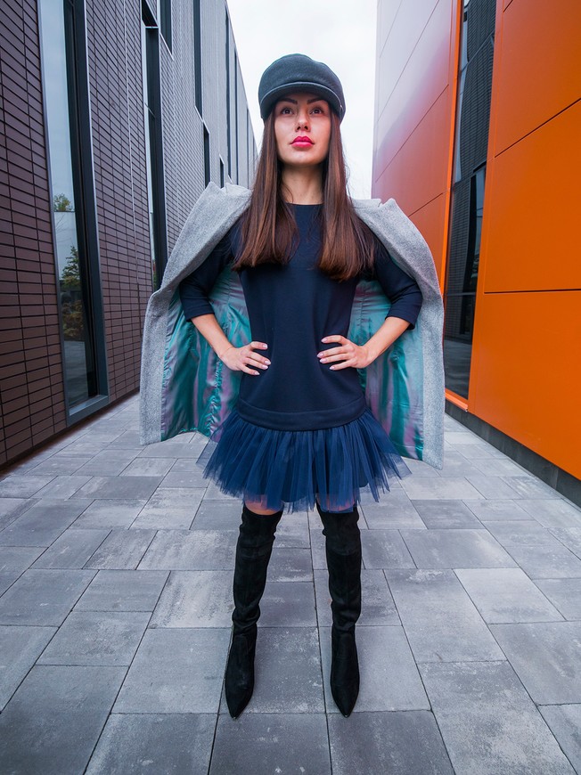 Сукня-конструктор AIRDRESS Темно-синя зі знімною синьою спідницею