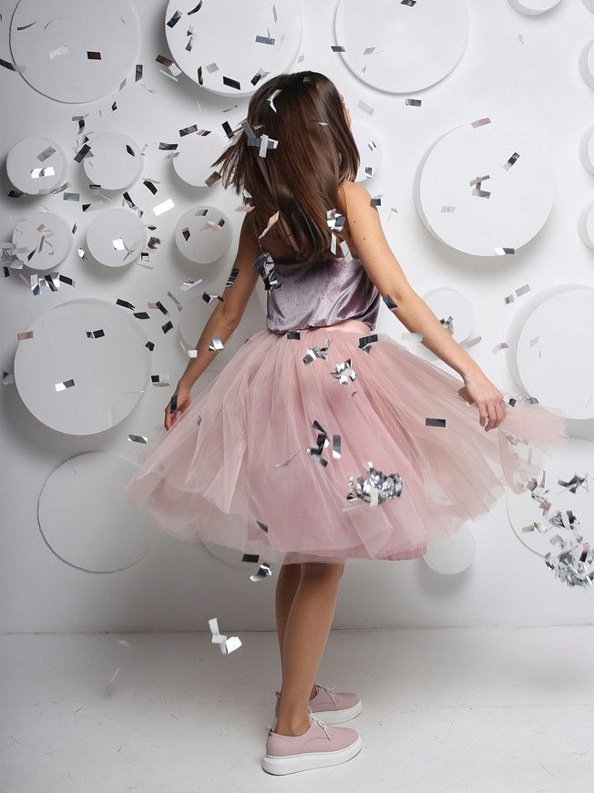 Blush Pink Tulle skirt AIRSKIRT Family Look