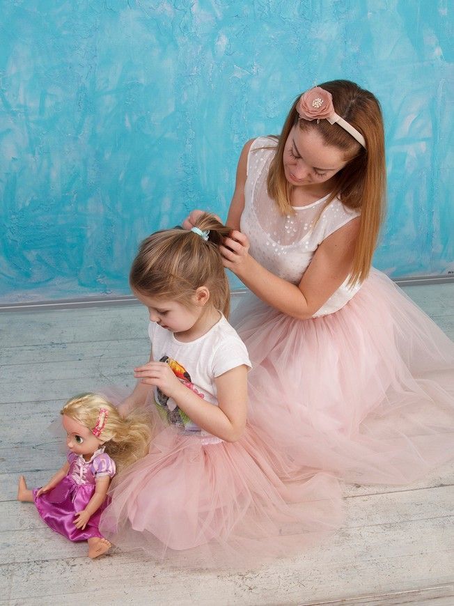 Blush Pink Tulle skirt AIRSKIRT Family Look