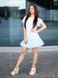Constructor-dress gray Airdress with removable blue skirt