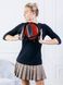 AIRDRESS set: black top and 3 removable skirts (navy blue, red, beige tartan)