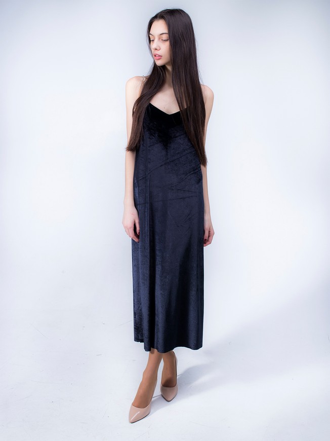 Платье-комбинация Velvet Slip Dress макси фрезовое