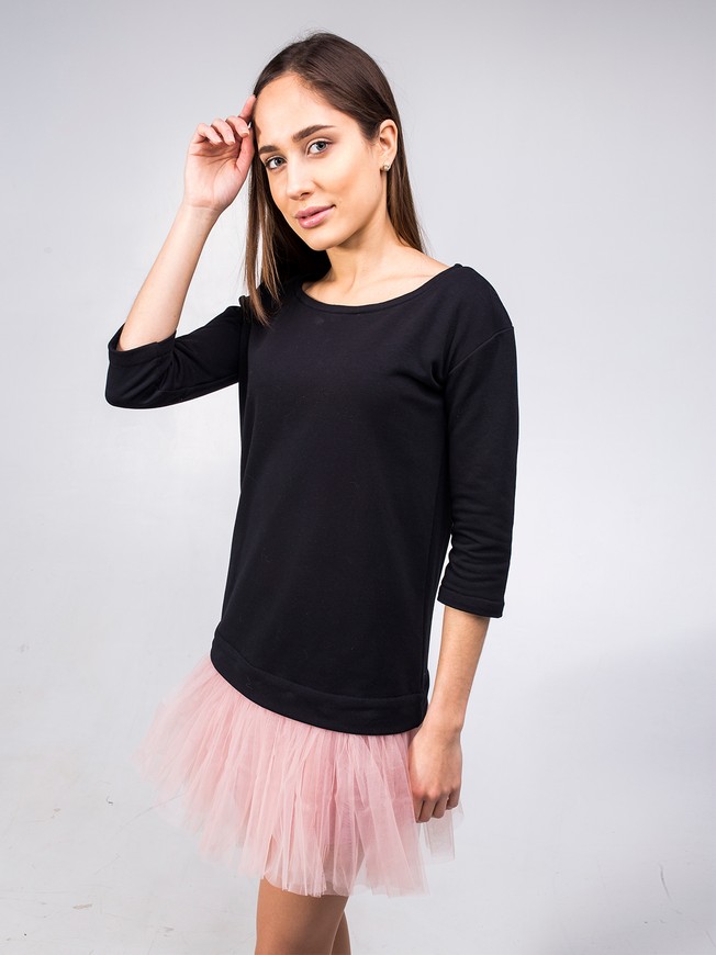 Платье-конструктор AIRDRESS черное со съемной пудровой юбкой