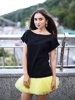 Сукня-конструктор AIRDRESS чорна зі знімною лимонною спідницею