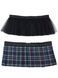 Set of 2 removable skirts fot constructor dress AIRDRESS Tyu-Tyu! XXS: lush black and green tartan