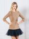 AIRDRESS set: camel top and 2 removable skirts (lush black and red tartan)