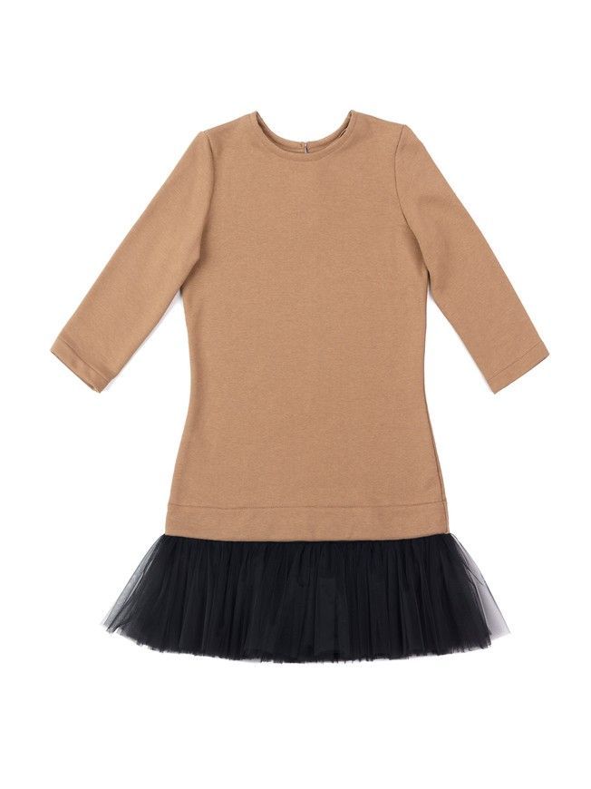 AIRDRESS set: camel top and 2 removable skirts (lush black and red tartan)