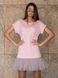 Constructor-dress pink Airdress with removable smoky gray skirt