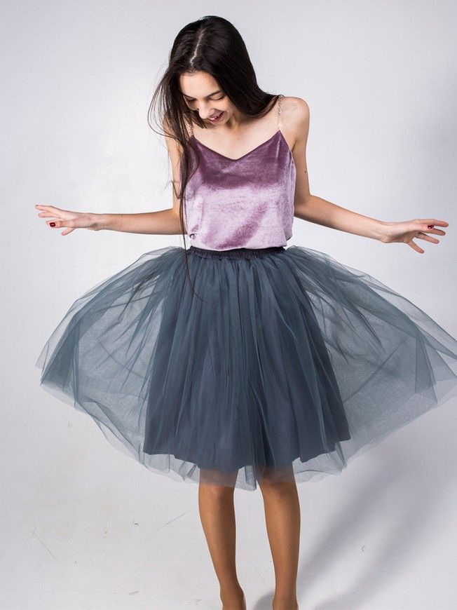 Graphite Gray Tulle skirt AIRSKIRT
