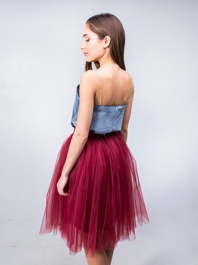 Marsala Bordo Tulle skirt AIRSKIRT
