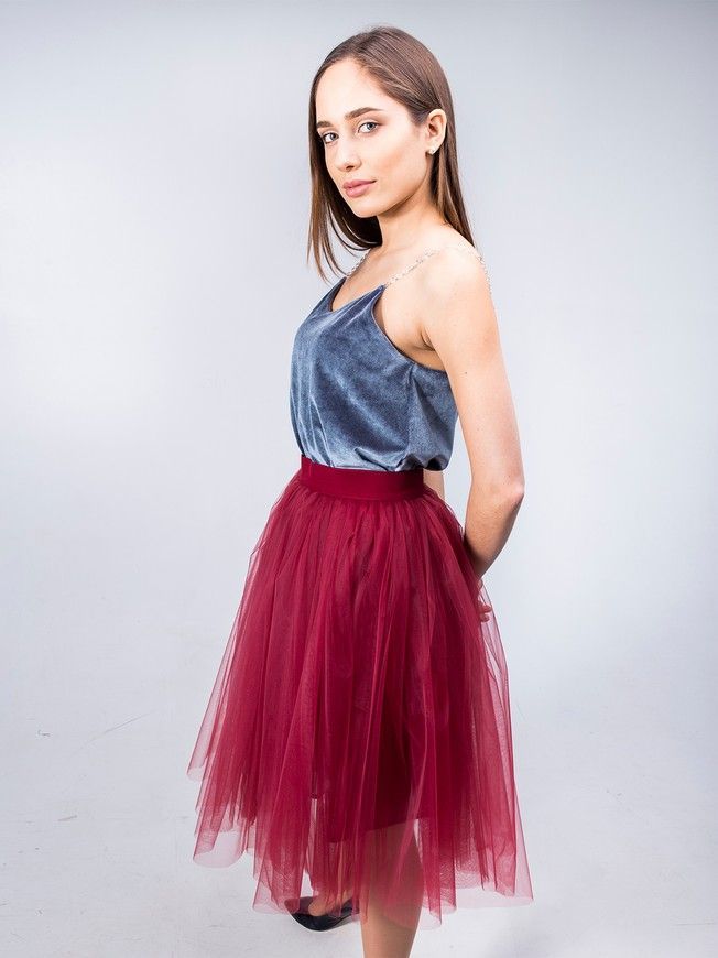 Marsala Bordo Tulle skirt AIRSKIRT