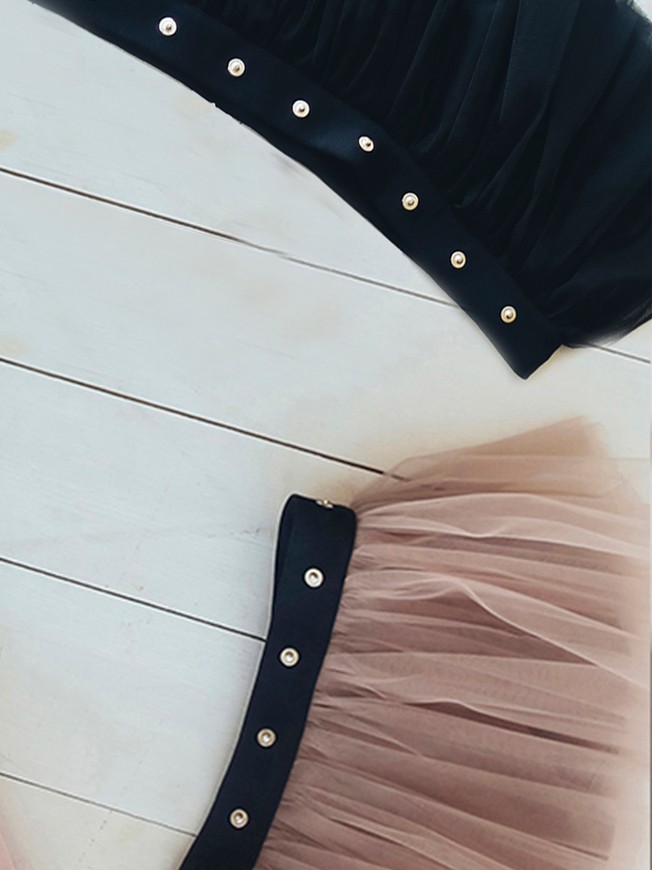 Комплект із 2-х знімних спідничок до сукні-конструктора AIRDRESS Тю-Тю! XXS: пишні латте та чорна