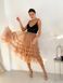 caramel color color Tulle skirt with ruffles AIRSKIRT