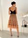 caramel color color Tulle skirt with ruffles AIRSKIRT