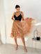 caramel color color Tulle skirt with ruffles AIRSKIRT