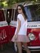 Constructor-dress white Airdress with removable blush pink skirt