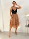 caramel color color Tulle skirt with ruffles AIRSKIRT
