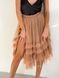 caramel color color Tulle skirt with ruffles AIRSKIRT