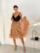 caramel color color Tulle skirt with ruffles AIRSKIRT