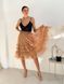 caramel color color Tulle skirt with ruffles AIRSKIRT