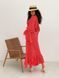 Beach chiffon long cover up with frills Tyu-Tyu! One Size red and white polka dot