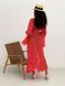Beach chiffon long cover up with frills Tyu-Tyu! One Size red and white polka dot