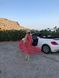 Beach chiffon long cover up with frills Tyu-Tyu! One Size red and white polka dot