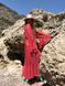Beach chiffon long cover up with frills Tyu-Tyu! One Size red and white polka dot