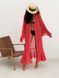 Beach chiffon long cover up with frills Tyu-Tyu! One Size red and white polka dot